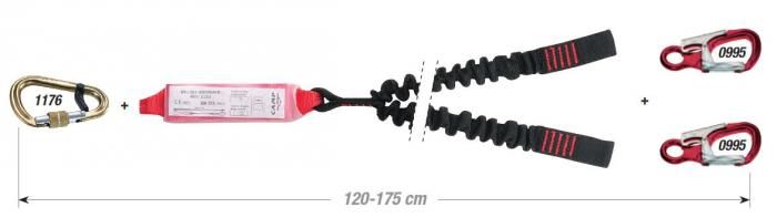 Строп страховочный двойной с амортизатором Shock Absorber Rewind Double 0995 Camp