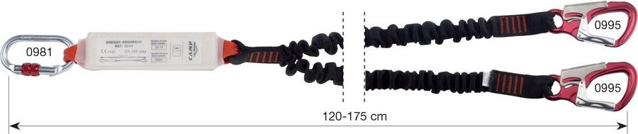 Строп страховочный двойной с амортизатором Shock Absorber Rewind Double 0995 Camp
