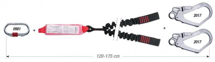 Строп страховочный «Shock Absorber Rewind Double» двойной 
