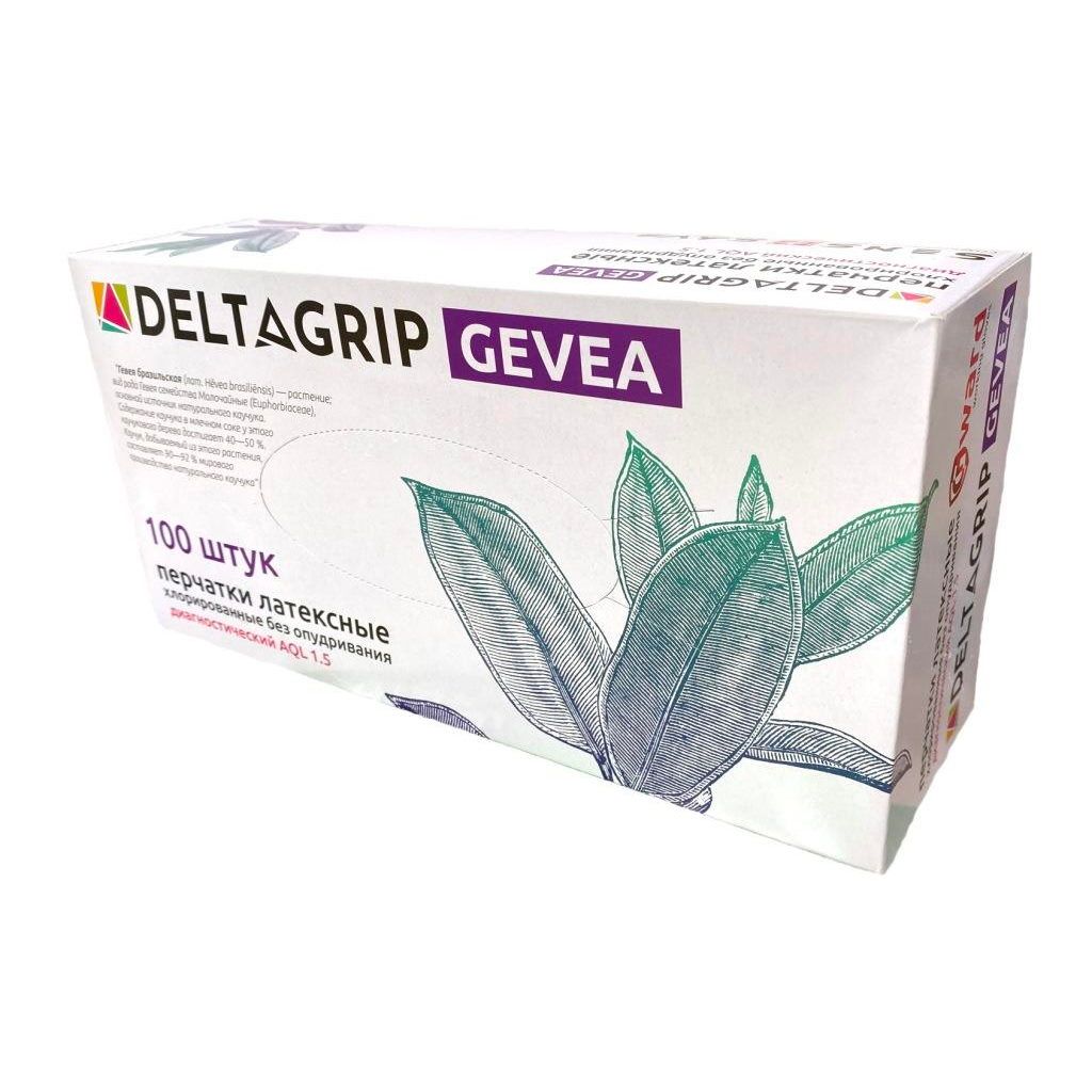Перчатки одноразовые «Gevea» (латексные, хлорированные, неопудренные, 0.12 мм)