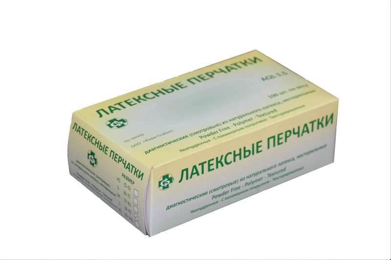 Перчатки смотровые «Глобал» (латексные, нестерильные, неопудренные)