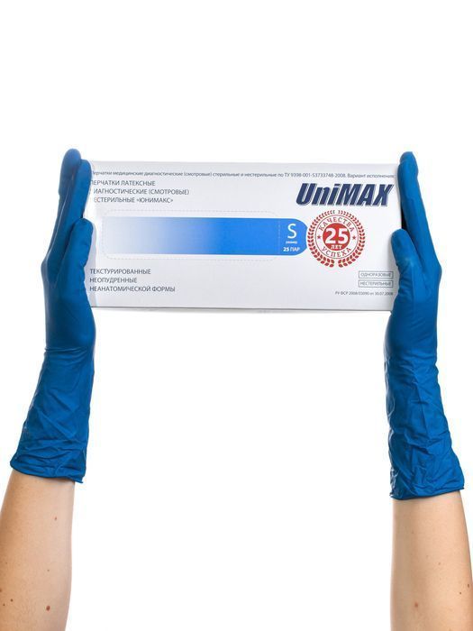 Перчатки высокопрочные «UniMax» (латексные, нестерильные, неопудренные)